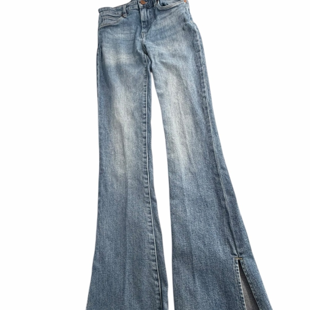 Blank NYC The Hoyt Flare Split Hem High Waist Jeans Sz 25 - Picture 4 of 13
